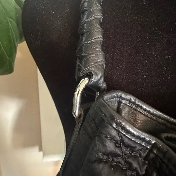 Black Dior Quilted Shoulder Bag with Silver Hardware - Picture 5 of 9